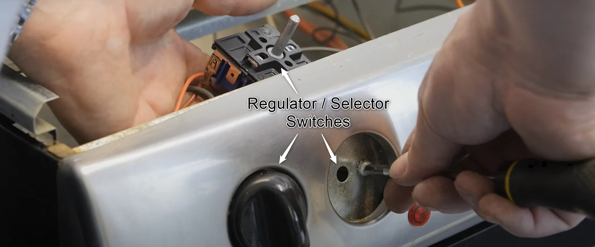 Replace stove regulator and selector switch